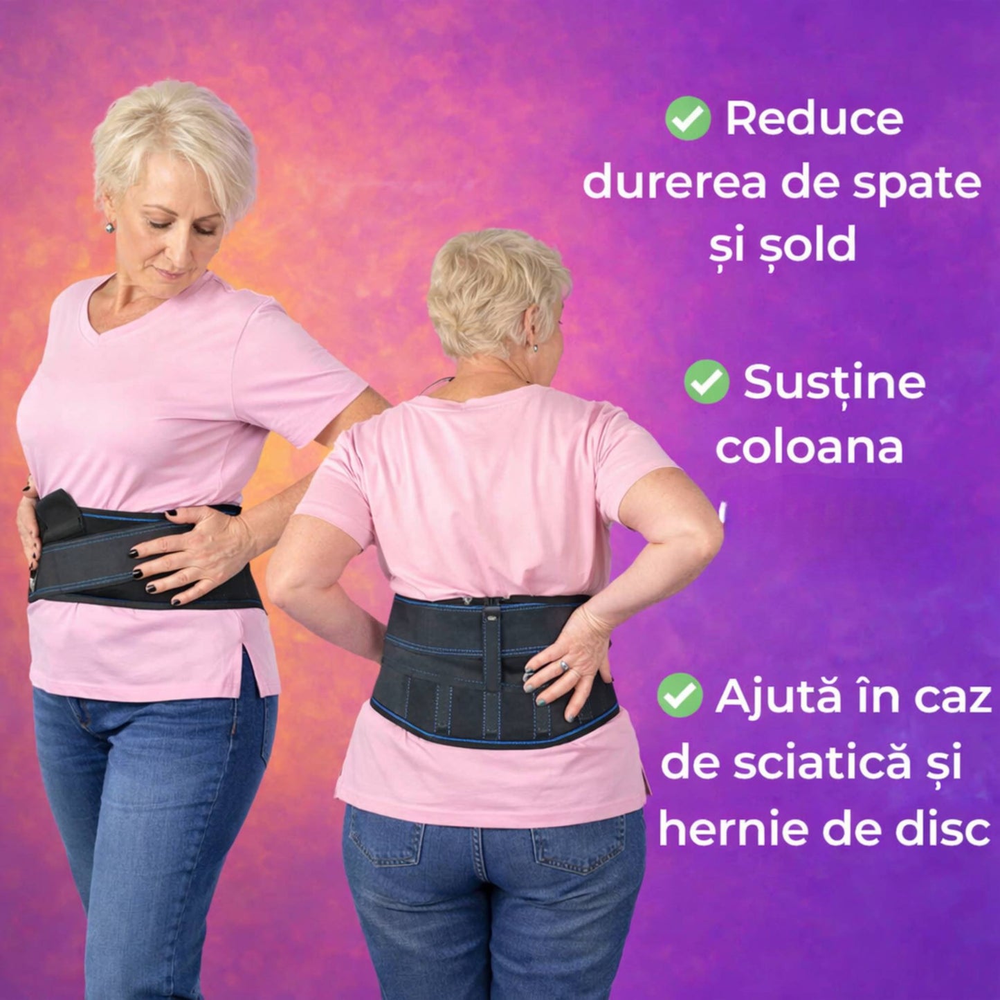 Centură lombară cu magneti