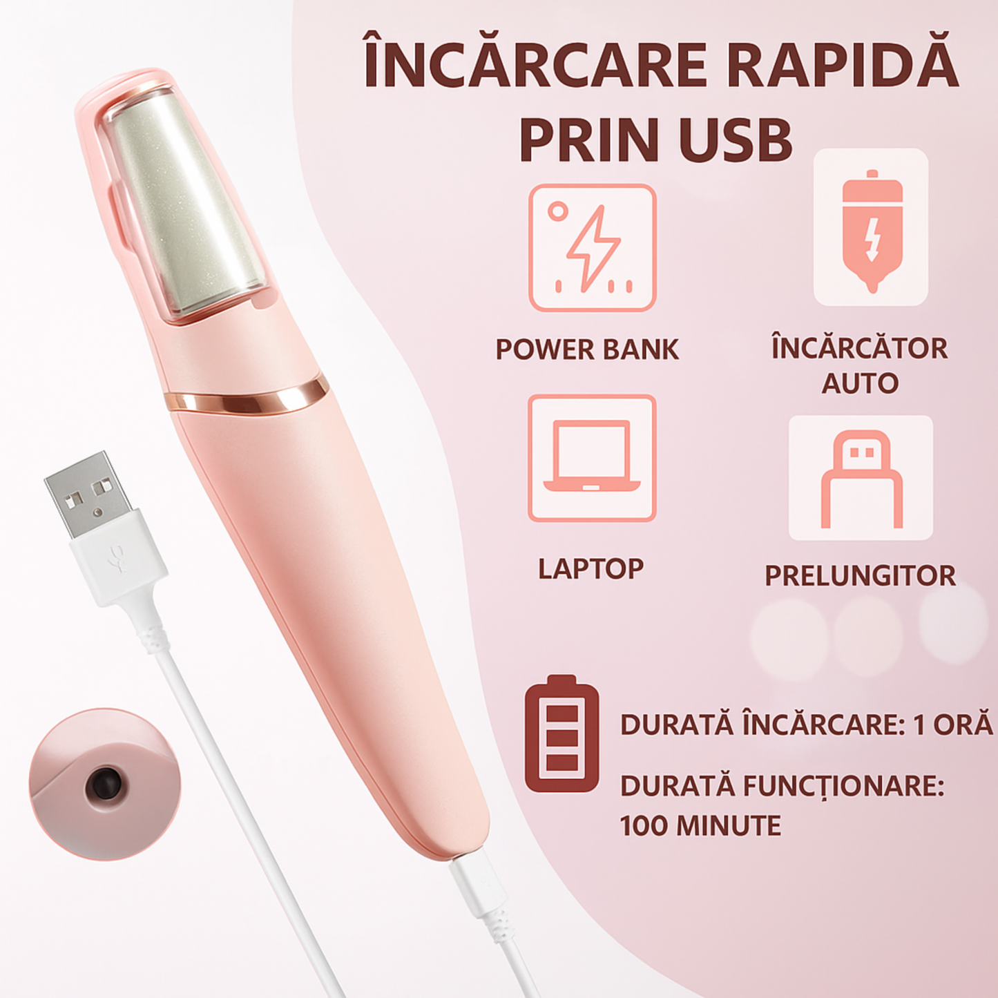 Pilă Electrică pentru Călcâie