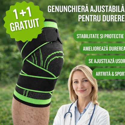 Genunchiera Ajustabila pentru Durere : 1+1 Gratuit